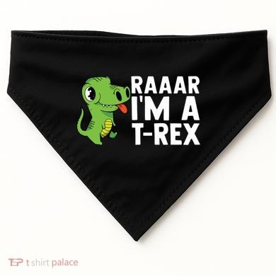 Raar I'm A T Rex Cute Funny Dinosaur USA-Made Doggie Bandana