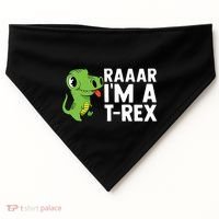 Raar I'm A T Rex Cute Funny Dinosaur USA-Made Doggie Bandana thumb 0