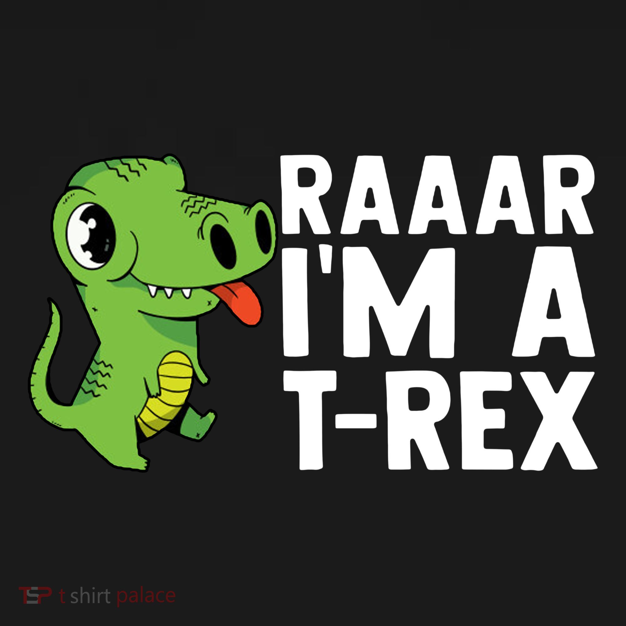 Raar I'm A T Rex Cute Funny Dinosaur USA-Made Doggie Bandana