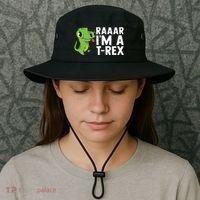 Raar I'm A T Rex Cute Funny Dinosaur Bucket Hat thumb 3