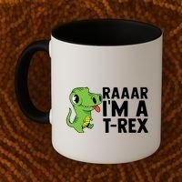 Raar I'm A T Rex Cute Funny Dinosaur Coffee Mug thumb 2