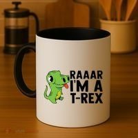 Raar I'm A T Rex Cute Funny Dinosaur Coffee Mug thumb 4