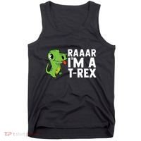 Raar I'm A T Rex Cute Funny Dinosaur Tank Top thumb 0