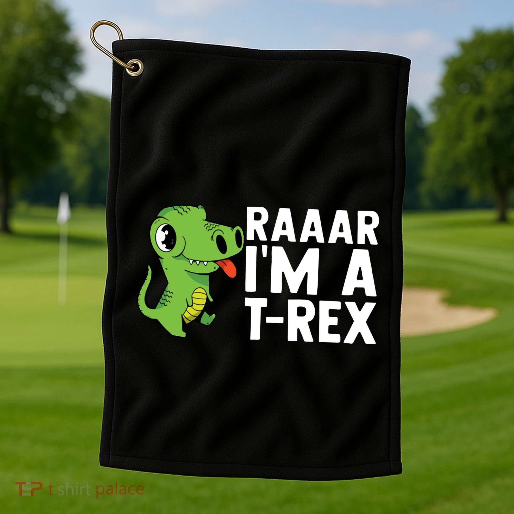 Raar I'm A T Rex Cute Funny Dinosaur Golf Towel