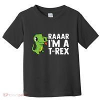 Raar I'm A T Rex Cute Funny Dinosaur Toddler T-Shirt thumb 0