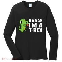 Raar I'm A T Rex Cute Funny Dinosaur Women's Long Sleeve Shirt thumb 0