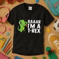 Raar I'm A T Rex Cute Funny Dinosaur Kids T-Shirt thumb 3