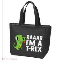 Raar I'm A T Rex Cute Funny Dinosaur Tote Bag thumb 3