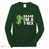 Raar I'm A T Rex Cute Funny Dinosaur Long Sleeve Shirt thumb 0