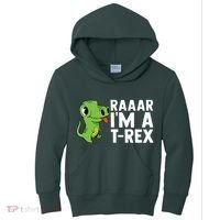 Raar I'm A T Rex Cute Funny Dinosaur Kids Hoodie thumb 0