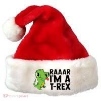 Raar I'm A T Rex Cute Funny Dinosaur Santa Hat thumb 0