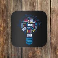 Reading Is Always A Good Idea Lightbulb Coaster thumb 0