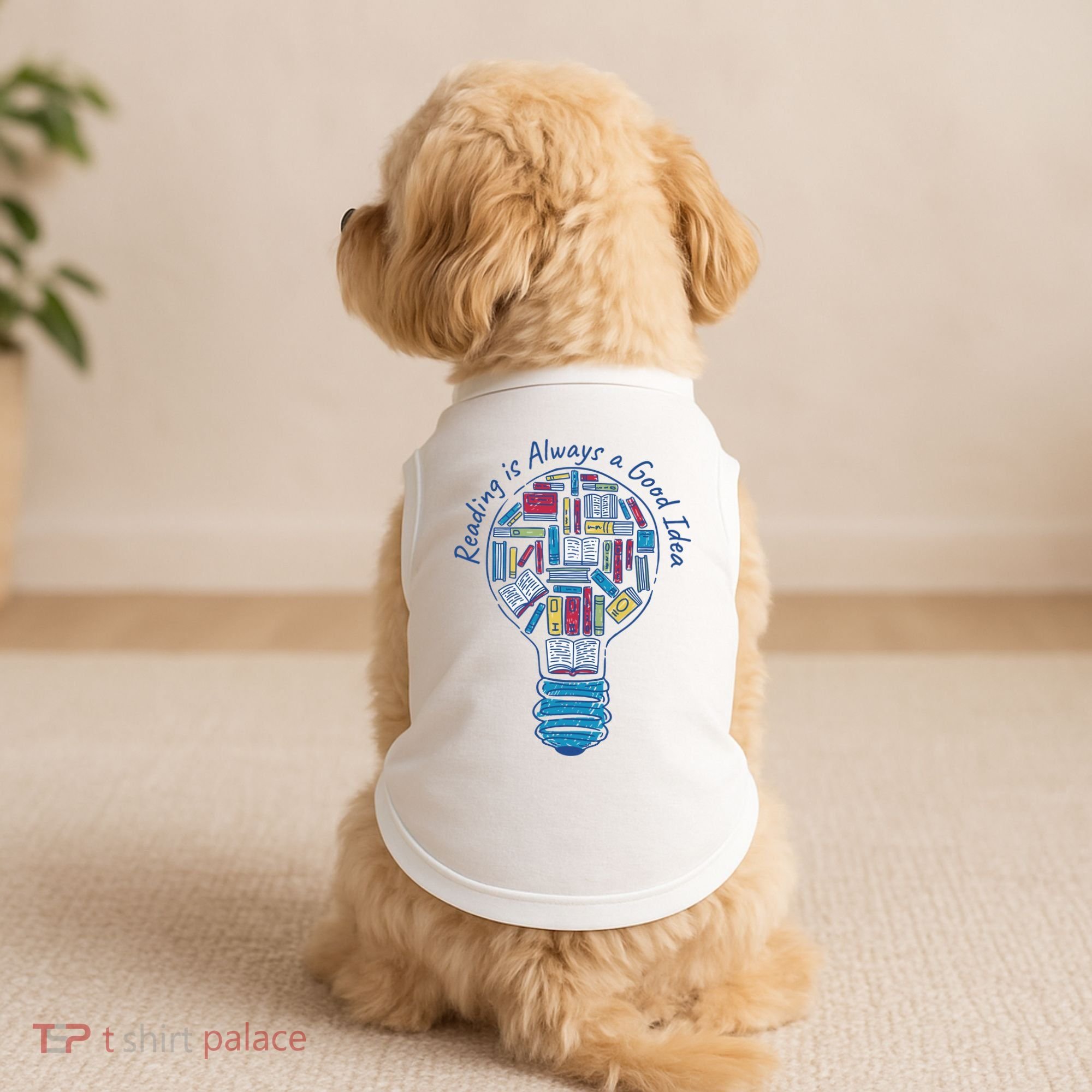 Reading Is Always A Good Idea Lightbulb Doggie Tank