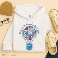 Reading Is Always A Good Idea Lightbulb Hoodie thumb 4