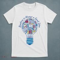 Reading Is Always A Good Idea Lightbulb T-Shirt thumb 5