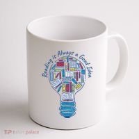 Reading Is Always A Good Idea Lightbulb Coffee Mug thumb 1