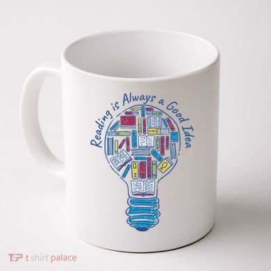 Reading Is Always A Good Idea Lightbulb Coffee Mug