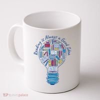 Reading Is Always A Good Idea Lightbulb Coffee Mug thumb 0