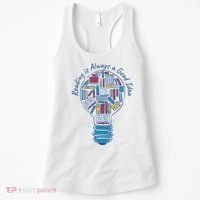 Reading Is Always A Good Idea Lightbulb Women's Tank Top thumb 0