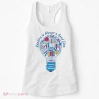 Reading Is Always A Good Idea Lightbulb Women's Tank Top thumb 0