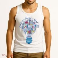 Reading Is Always A Good Idea Lightbulb Tank Top thumb 3