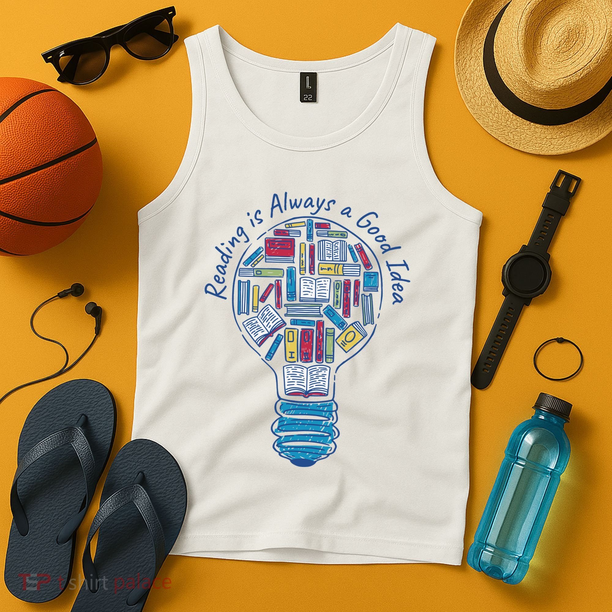 Reading Is Always A Good Idea Lightbulb Tank Top