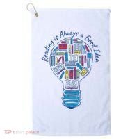 Reading Is Always A Good Idea Lightbulb Golf Towel thumb 0