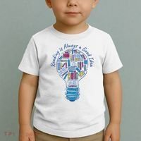 Reading Is Always A Good Idea Lightbulb Toddler T-Shirt thumb 2