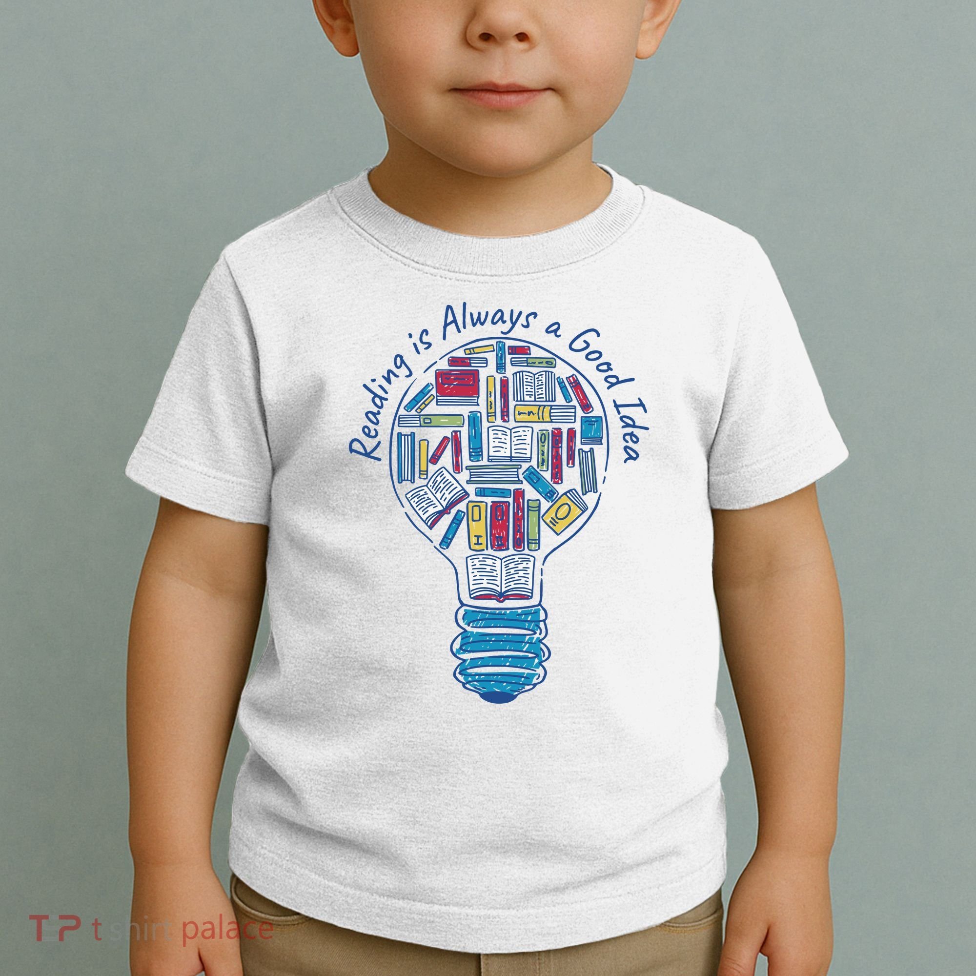 Reading Is Always A Good Idea Lightbulb Toddler T-Shirt