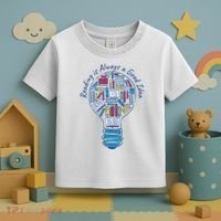 Reading Is Always A Good Idea Lightbulb Toddler T-Shirt thumb 3