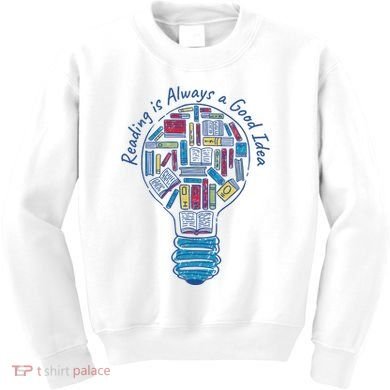 Reading Is Always A Good Idea Lightbulb Kids Sweatshirt