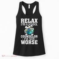 Relax Im A School Counselor Ive Seen Worse Counseling Women's Tank Top thumb 0