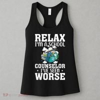 Relax Im A School Counselor Ive Seen Worse Counseling Women's Tank Top thumb 3