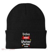 Reading Is A Ticket To Where Ever You Want To Go Beanie thumb 0