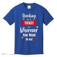 Reading Is A Ticket To Where Ever You Want To Go Kids T-Shirt thumb 0