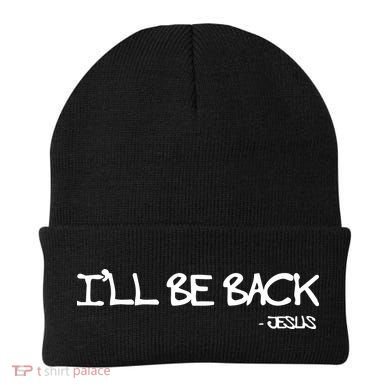 Religious I'll Be Back Jesus Funny Christian Beanie