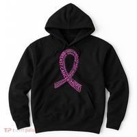 Ribbon Breast Cancer Word Print Hoodie thumb 0