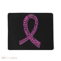 Ribbon Breast Cancer Word Print Mousepad thumb 0