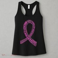 Ribbon Breast Cancer Word Print Women's Tank Top thumb 3
