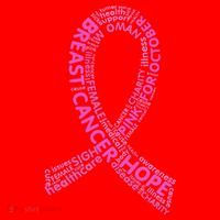 Ribbon Breast Cancer Word Print Santa Hat thumb 1