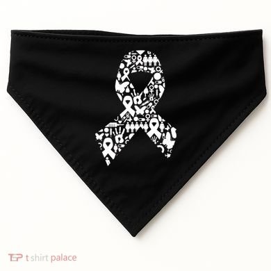 Ribbon Of Support Breast Cancer USA-Made Doggie Bandana