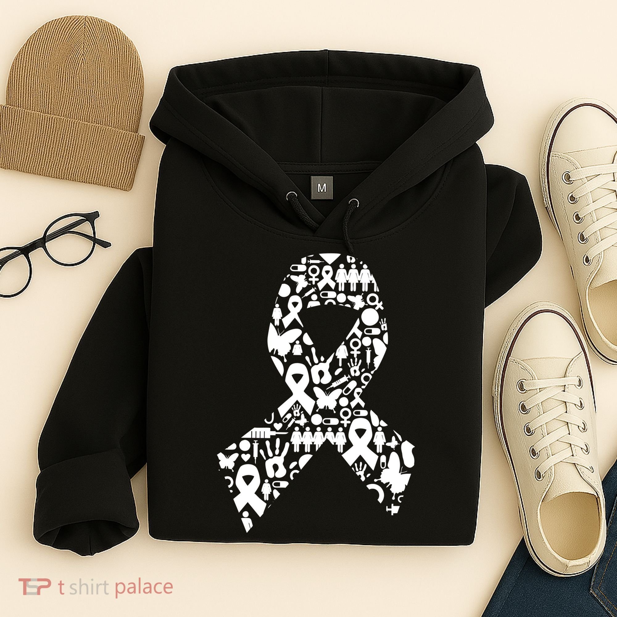 Ribbon Of Support Breast Cancer Hoodie