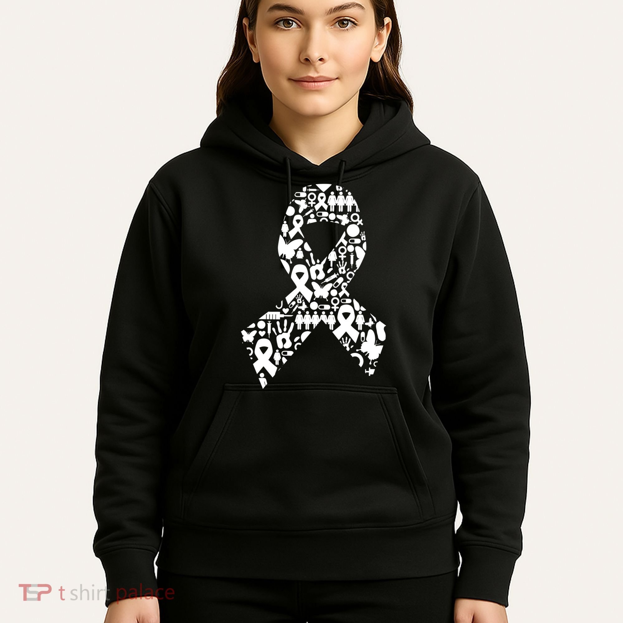 Ribbon Of Support Breast Cancer Hoodie
