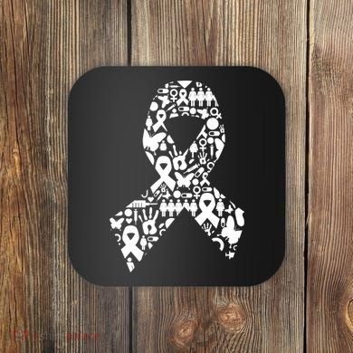 Ribbon Of Support Breast Cancer Coaster