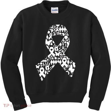 Ribbon Of Support Breast Cancer Kids Sweatshirt