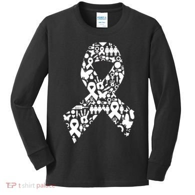 Ribbon Of Support Breast Cancer Kids Long Sleeve Shirt