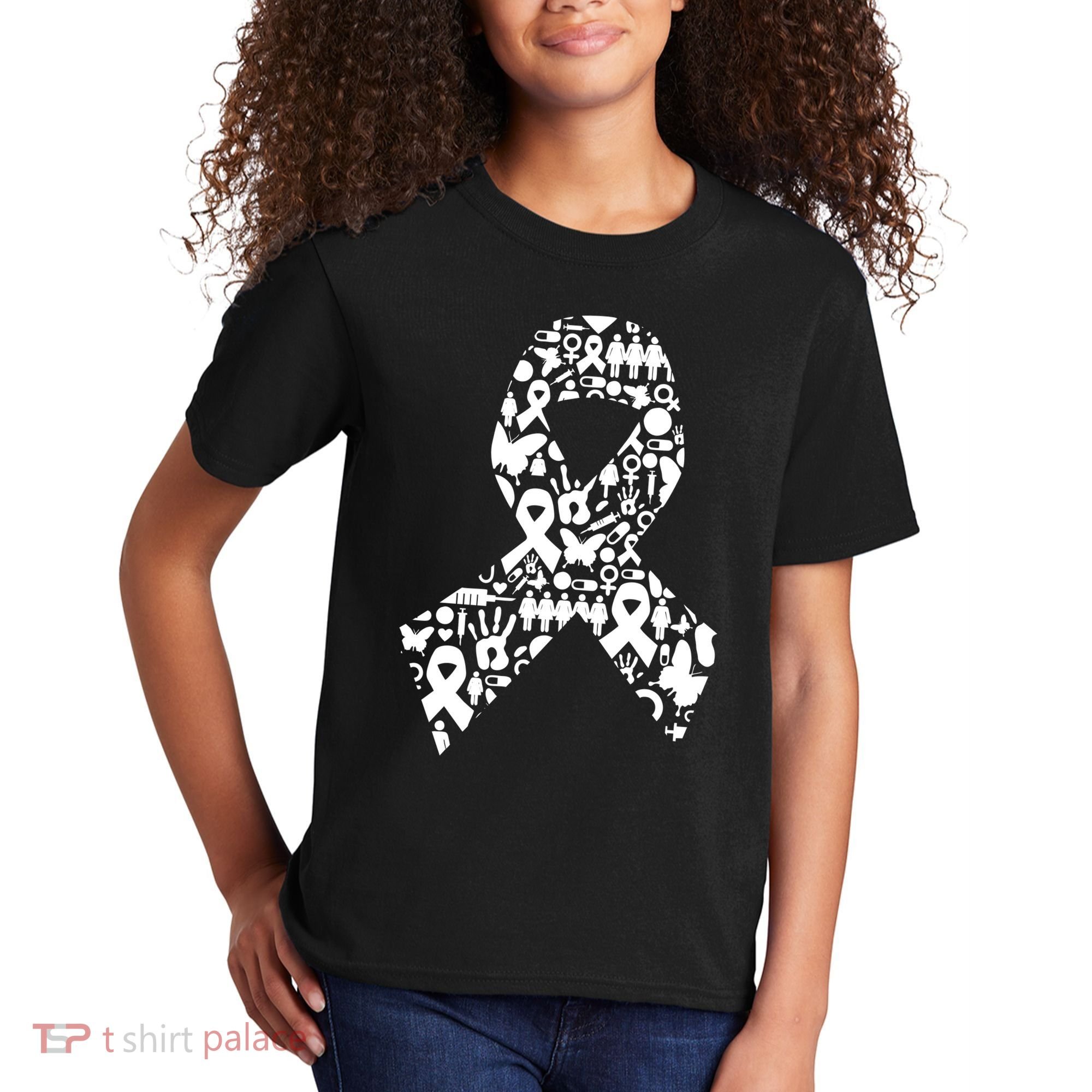 Ribbon Of Support Breast Cancer Kids T-Shirt