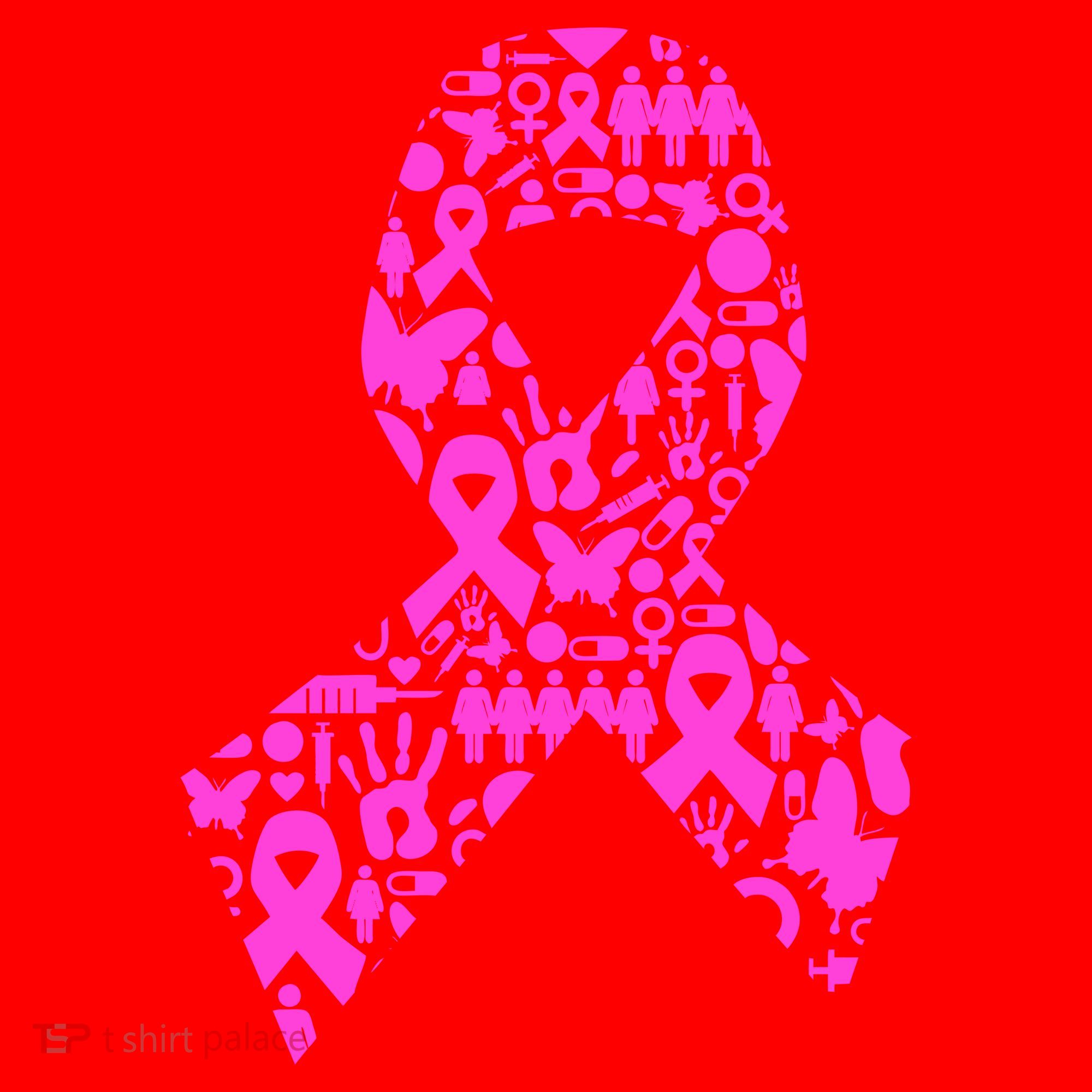 Ribbon Of Support Breast Cancer Santa Hat