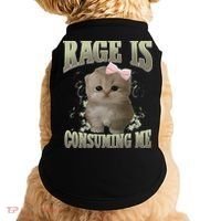 Rage Is Consuming Me Cute Coquette Bow Kawaii Cat Meme Doggie Tank thumb 0