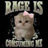 Rage Is Consuming Me Cute Coquette Bow Kawaii Cat Meme Coffee Mug thumb 5